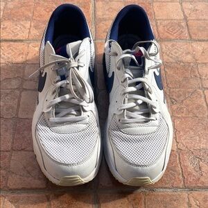 Nike White and Blue Athletic Shoes